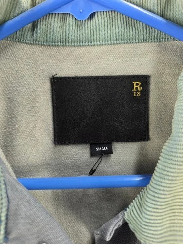 R13 Lacey Trucker Jacket Steel Blue Corduroy Collar Small image 2