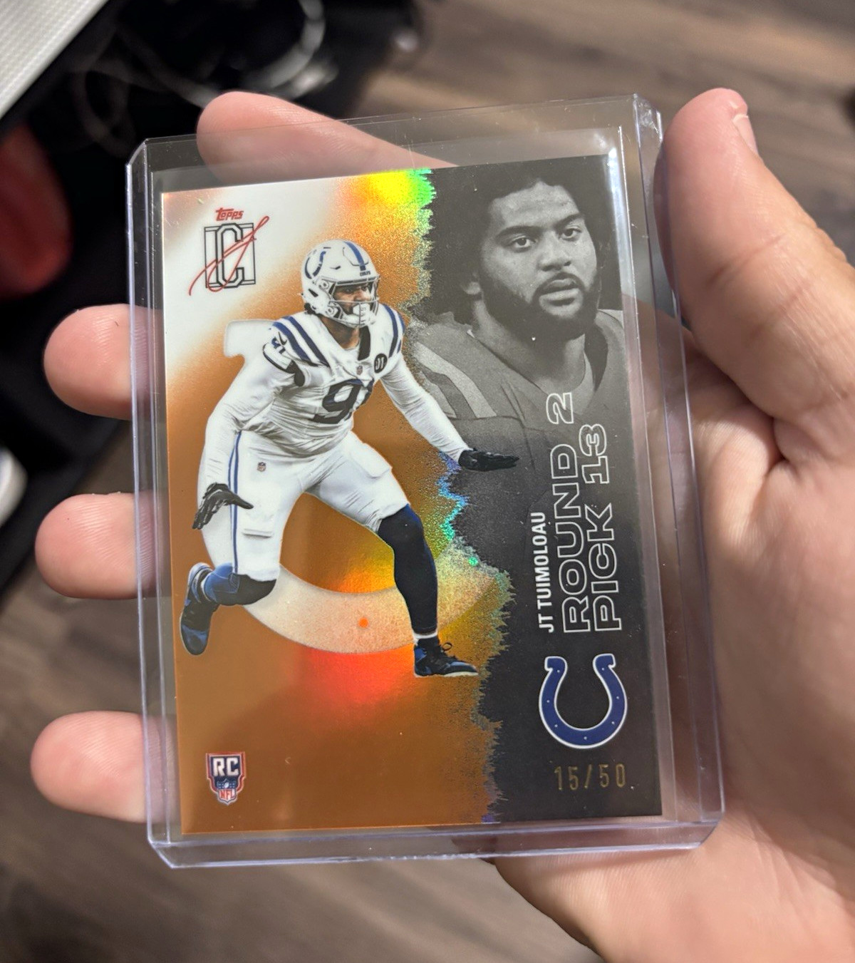 JT Tuimoloau Topps Signature Class #167 Chrome Orange Refractor