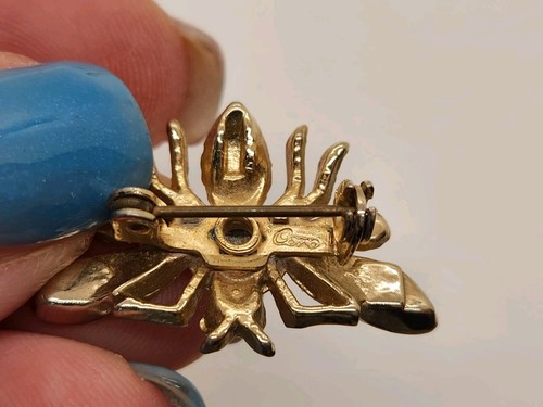 Vintage 10 Estate Brooches Gold/Silver Tone Heart Leaves Coro Bee & Trifari - Picture 5 of 24