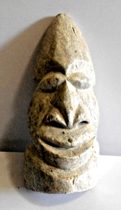 VINTAGE CARVED SOAPSTONE SCULPTURE  ESKIMO INUIT CHIEF'S HEADSTONE