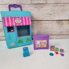Vintage Littlest Pet Shop Store Front Playset Carry Case And Accessories 1992