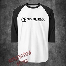 Nighthawk Armi da Fuoco Personalizzate Uomo Raglan Nero Taglia dalla S alla 2XL