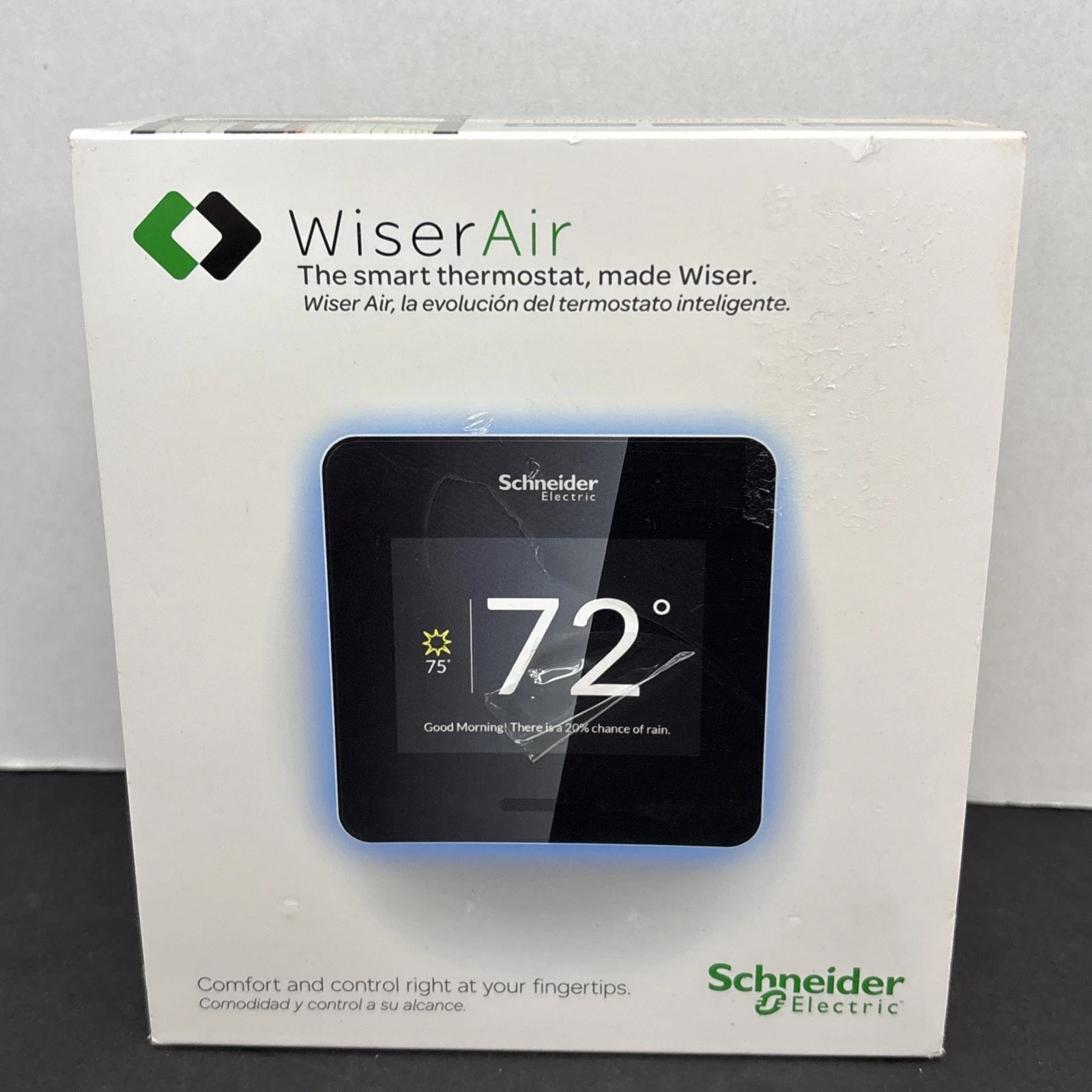 Schneider Electric Wifi Smart Programmable Thermostat Wiser Air Touchscreen Home