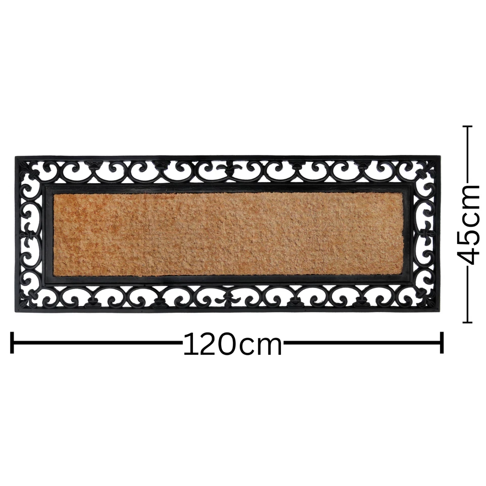 45x120 cm Vista Plain Natural Rubber Bordered Coir Doormat - image 4 of 4