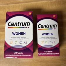 2X Centrum Women Multivitamin (ONE BOX 120 TABLETS, ONE BOX 65 TABLETS) 🔥NEW🔥