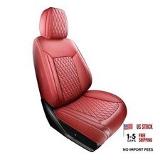 Front Burgundy Car Seat Cover Set Of Front Only Set Of 1 Red Full Coverage