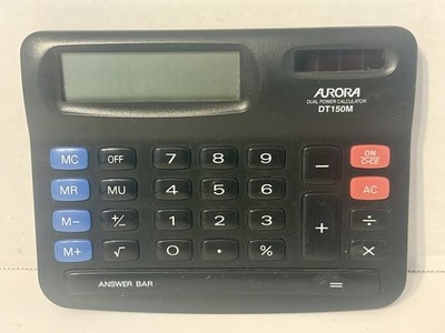 Aurora DT150M Big Number Dual Power Calculator VINTAGE