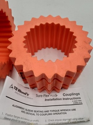 TB WOODS 8H Sure-Flex Plus: 8 Coupling Size, 4,500 RPM Max Speed, 4,530 in-lb