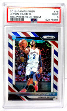2018 Prizm RED WHITE BLUE REFRACTIVE JEVON CARTER RC Basketball Card PSA 9 MINT