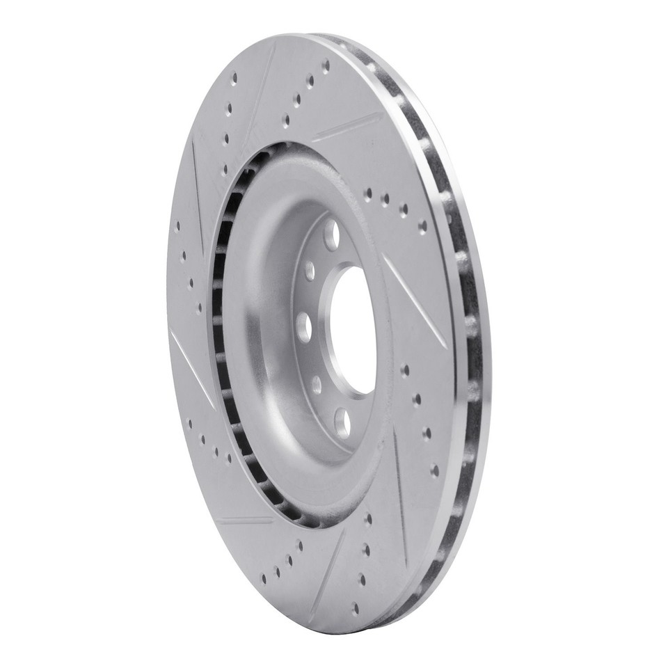 Dynamic Friction 631-16013R Drilled/Slotted Brake Rotor [Silver], Fits ...