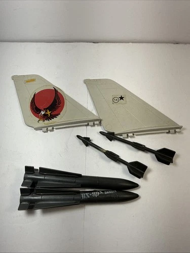 Vintage 1983 Hasbro GI Joe Skystriker Set of Two Rear Tail Fins Part