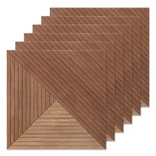6 Pack Decorative Acoustic Panels, 23.6" x 23.6" Self-Adhesive Easy Install