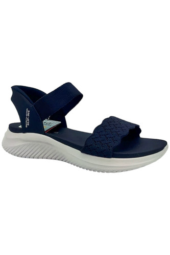 Skechers Slip Ins Ultra-Flex Knit Sandals Feelin' Pretty Navy