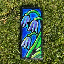 Bluebell Handmade Floral Garden Art – Reclaimed Wood – Outdoor Wall Decor