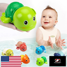 6-Pack Swimming Turtle Baby Bath Toys for Toddlers 1-3, Wind Up Bathtub Pool Toy