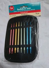 BOYE Needlemaster Junior Knitting 16 Piece Set Case US 7 8 9 10 Needles Cables