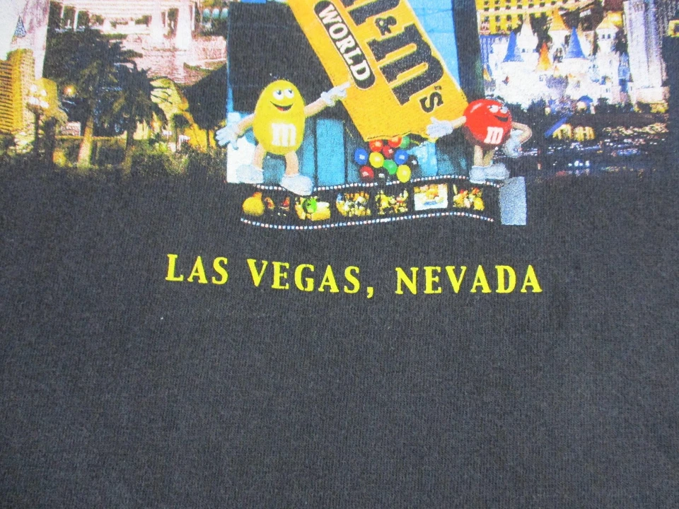 Camisa De Colección M&M Mundial Para Hombres Extra Grande Negra Las Vegas Nevada Gráfico EE. UU. Foto 4 de 4