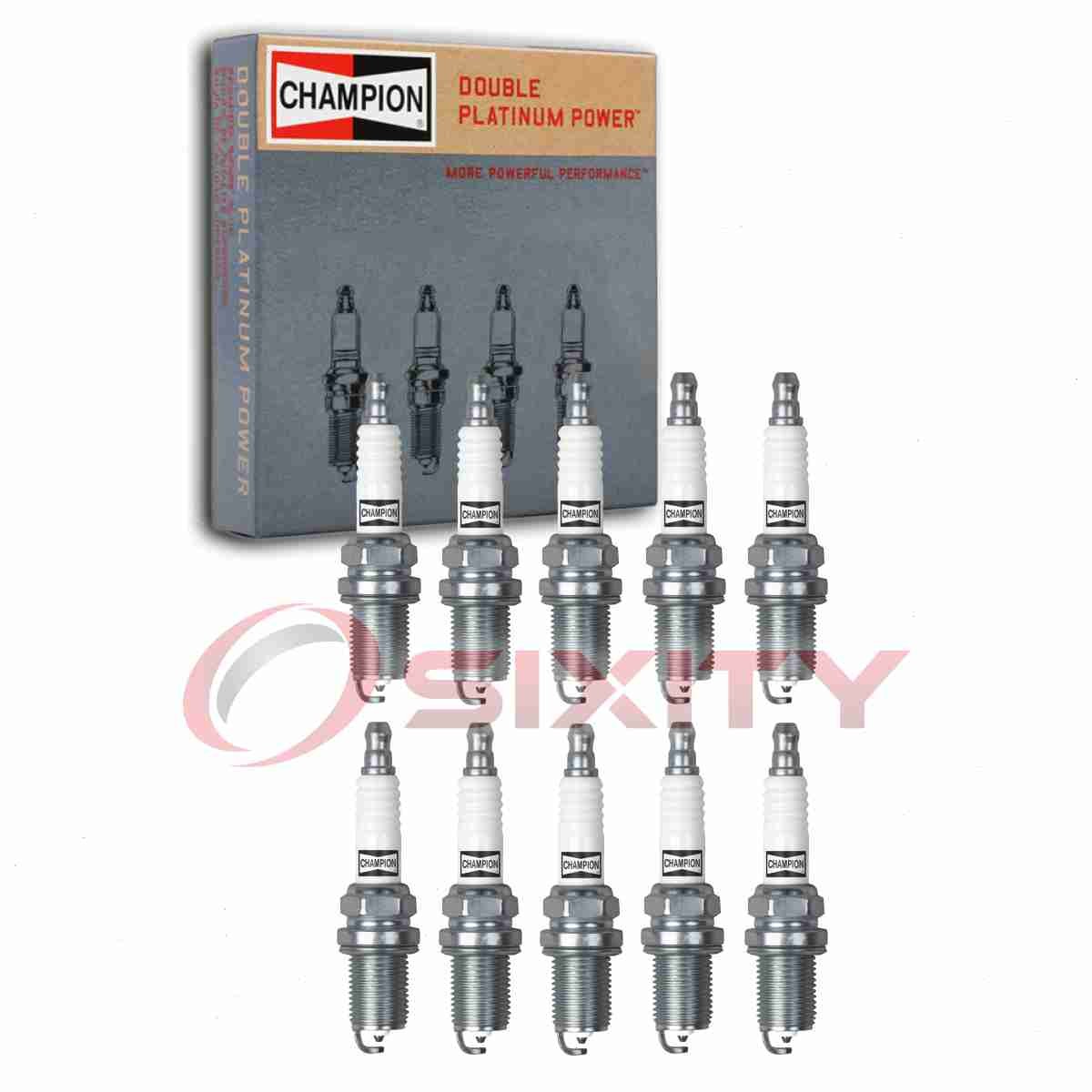 10 pc Champion Double Platinum 7071 Spark Plugs for RC12PYP Q16PRZU15 zk