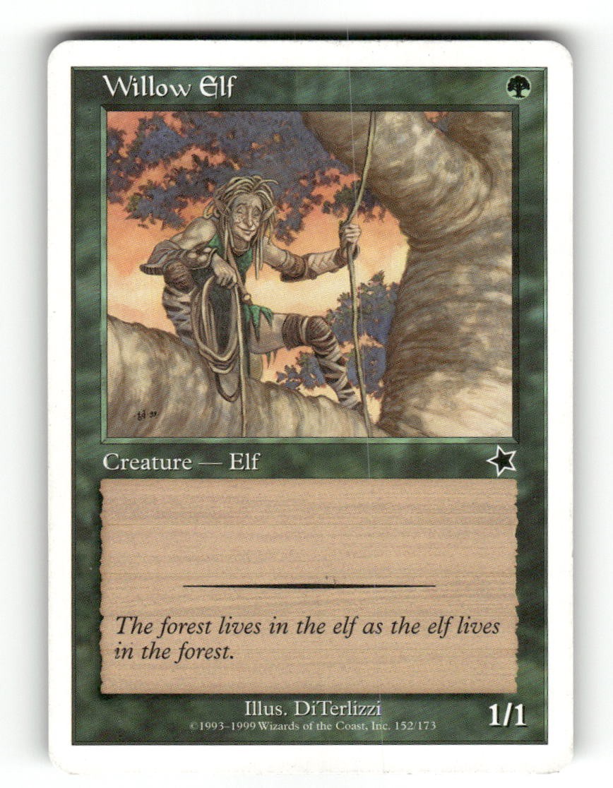 Willow Elf 152 Common Starter 1999 Magic: The Gathering Lightly Played