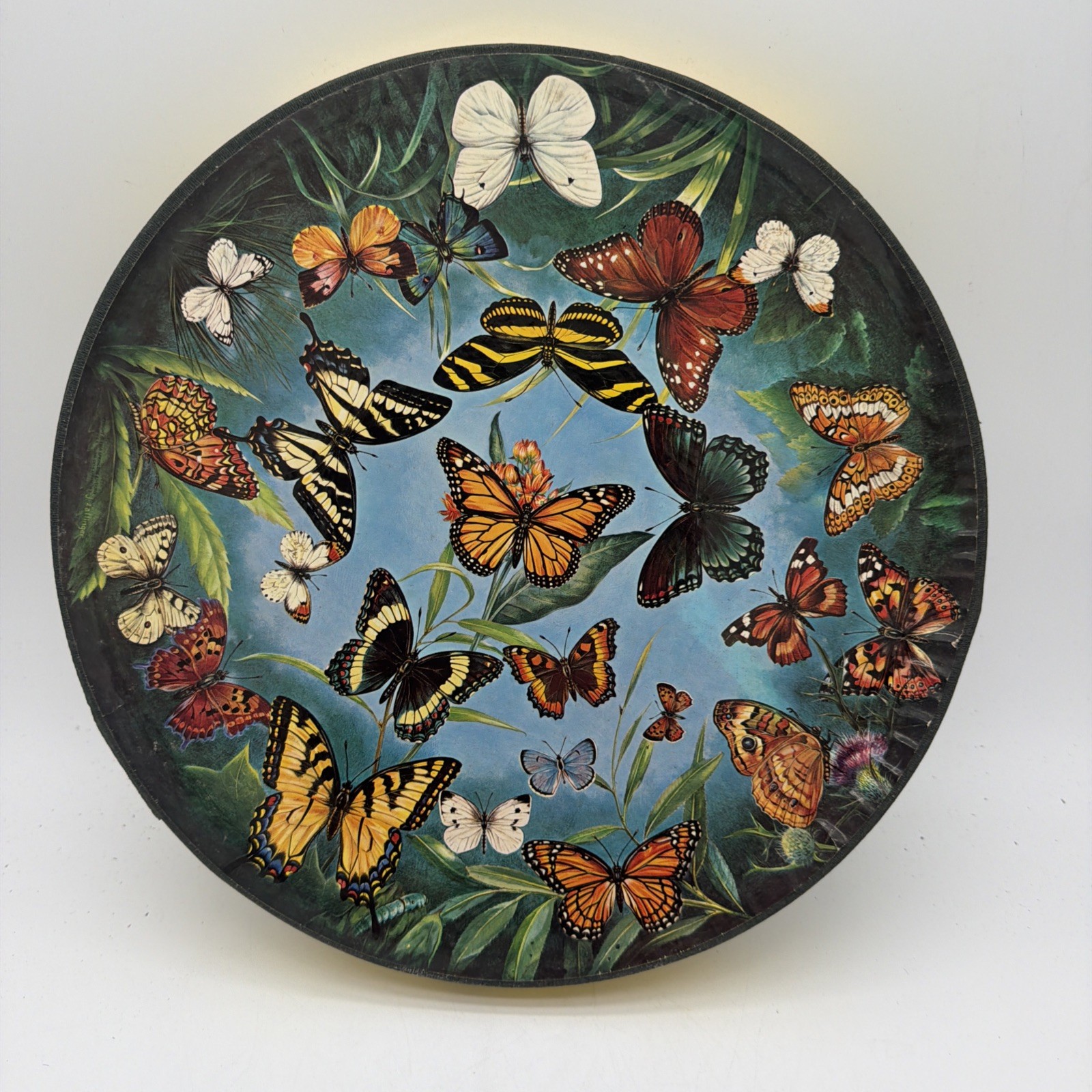Vintage 1966 Springbok Circular Puzzle Butterflies Jean Zallinger C924 Complete