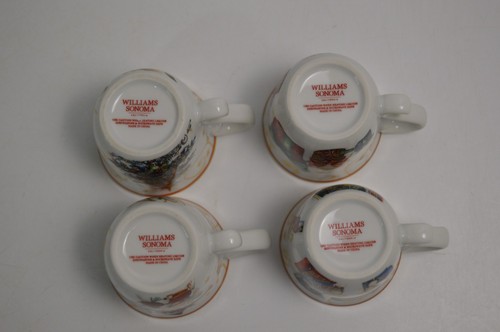 4 Williams Sonoma Espresso Cups 'Twas the Night Before Christmas NIB New - Picture 14 of 14