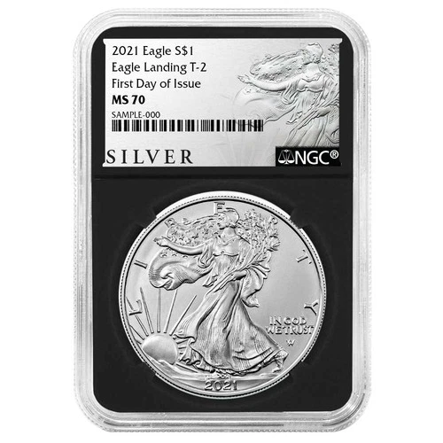 2021 $1 Type 2 American Silver Eagle NGC MS70 FDI ALS Label Retro Core