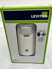 Leviton Decora Combo Humidity Sensor & Fan Control DHS05-1LW Resi White 120V