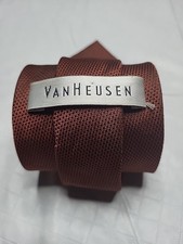 Van Heusen Tie Brown Micro Dot Polyester 58x3