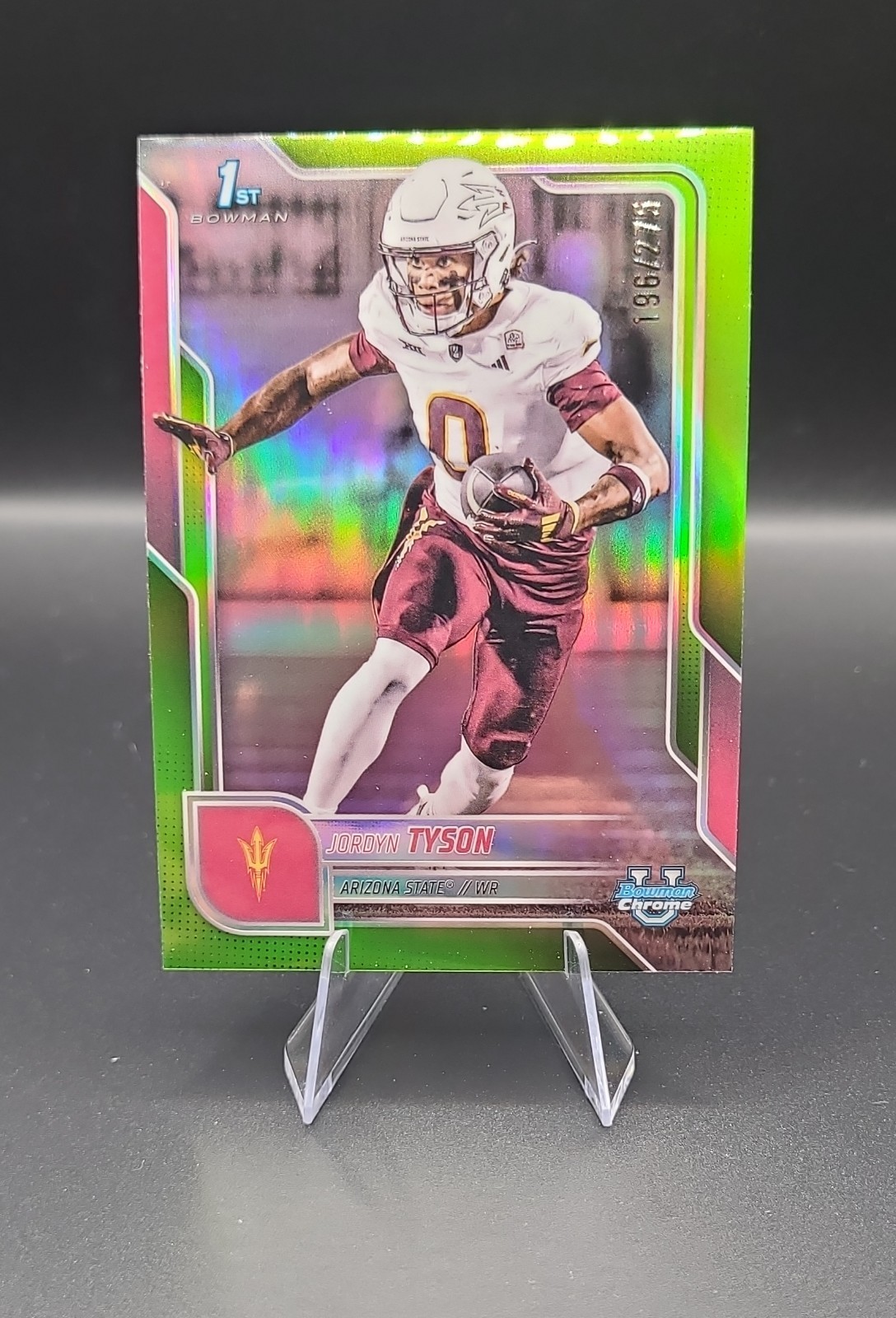 2025 Bowman University Chrome - Jordyn Tyson #31 Lime Green Refractor /275 (RC)