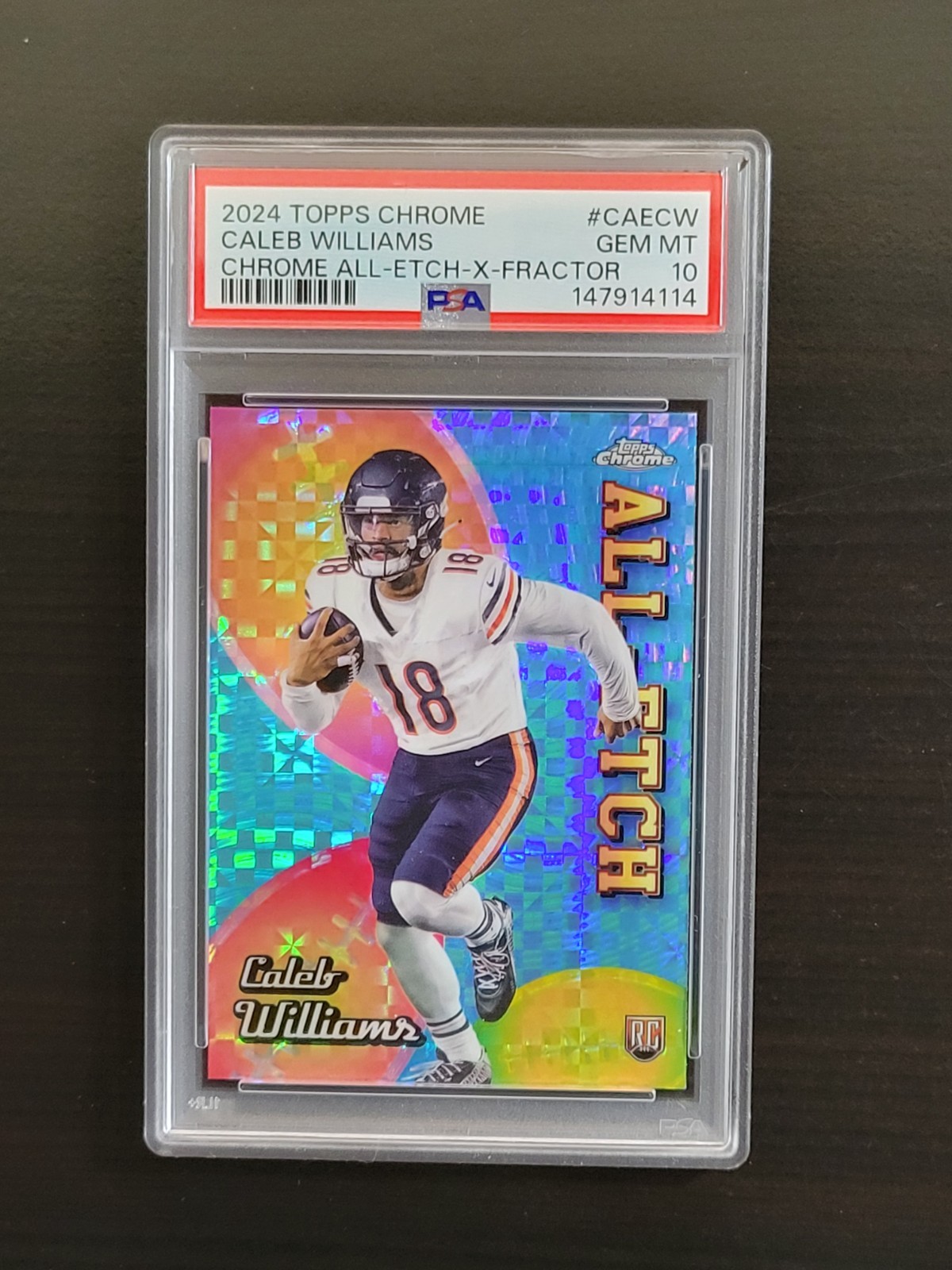 Caleb Williams Topps Chrome Chrome All-Etch #CAECW X-Fractor