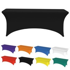 Custom Tablecloth with Business Logo Text Photo, Personalized Stretch Table C...