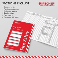 Fire Safety Log Book Business Landlord Fire Alarm Test Record Firechief A4-HSE