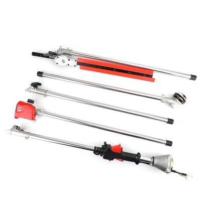 5 in 1 52cc Petrol Hedge Trimmer Chainsaw Brush Cutter Pole Saw Outdoor Tools, 