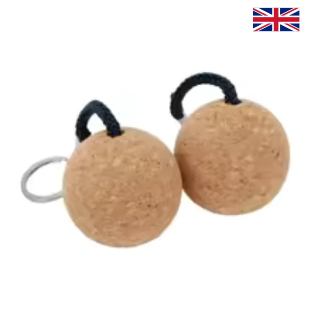 2Pcs 50mm Floating Cork Ball Key Ring Sailing Boat Float Buoyant Rope Kayak - Image 3 of 4