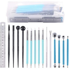 strumenti modellare argilla, kit da 16 pezzi, strumenti ceramica, penne, aghi