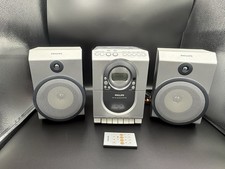 Philips MC138/37 AM/FM Radio Cassette Lettore CD Testato Funzionante Con Telecomando Manuale