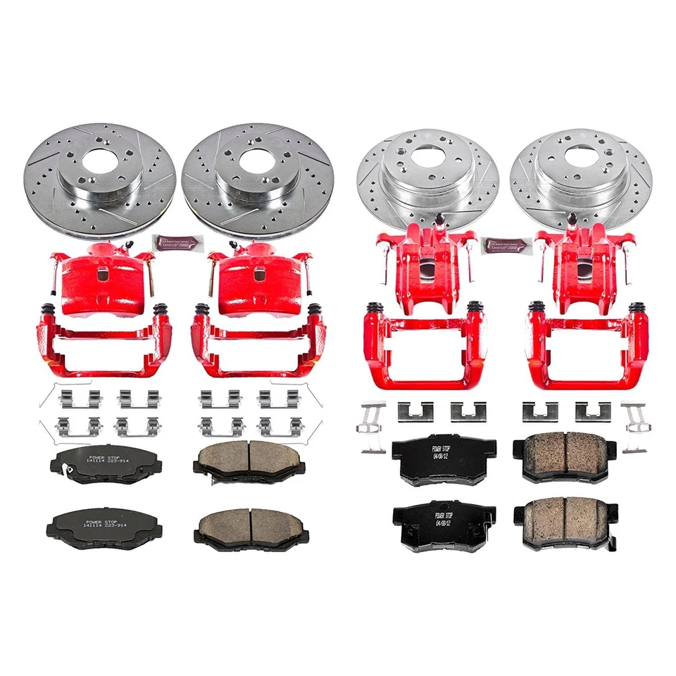 PowerStop KC5389 Brake Kit For Honda Element 2003-2011 Front Rear Foto 2 de 4