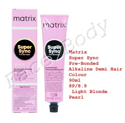 Matrix Super Sync Pre-Bonded Demi Haarfarbe 8P/8,9 Hellblond Pearl 90ml