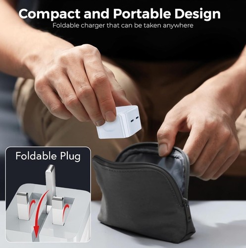 35W Dual USB-C Wall Plug | Travel Fast Charger iPhone iPad Samsung - 第 12/24 張圖片