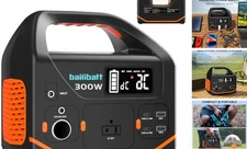 Portable Power Station, 266wh Power Generator 300W Lithium Battery, Orange