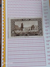Timbre Maroc 2 Fr Volubilis ruines noir/gris, 1923 Dentelure 13 1/2 Rare