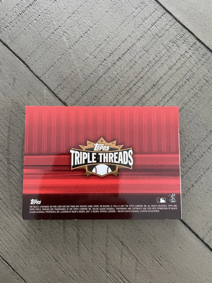 Triple Threads 2007 doble combo reliquias/36 Nolan Ryan Andy Pettitte Roy Oswalt Foto 3 de 4