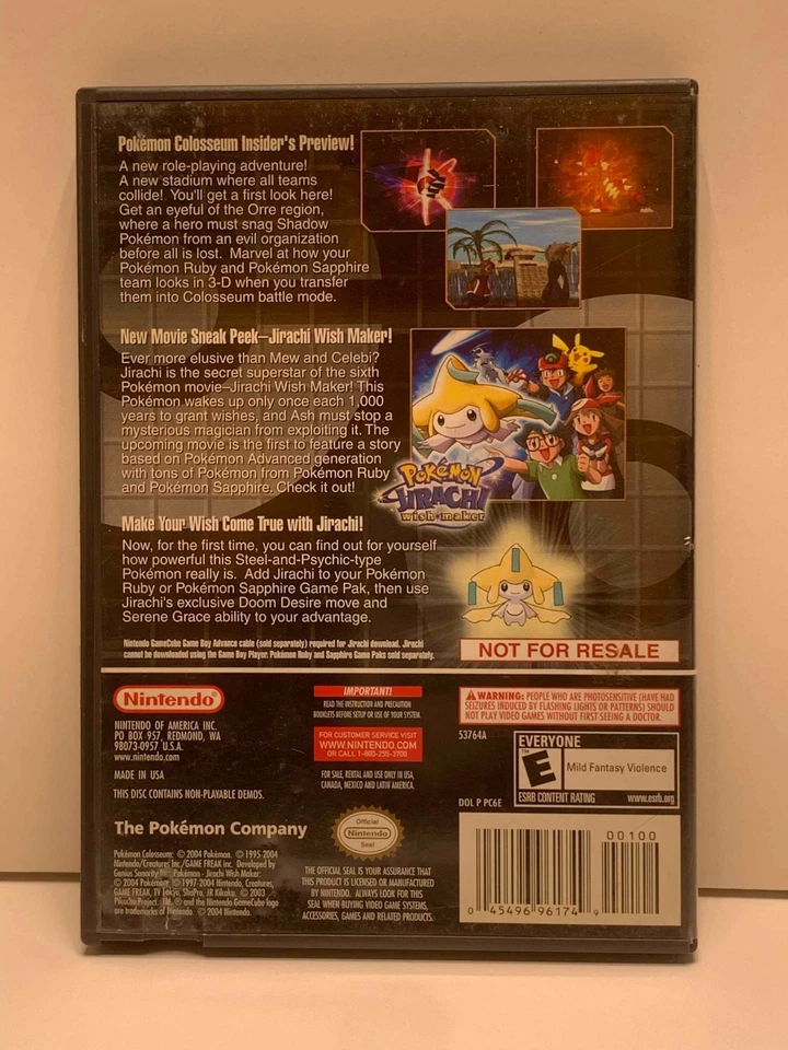 Pokemon Colosseum Bonus Disc (Nintendo Gamecube 2004) CIB, Cleaned & Tested - Image 2 of 3