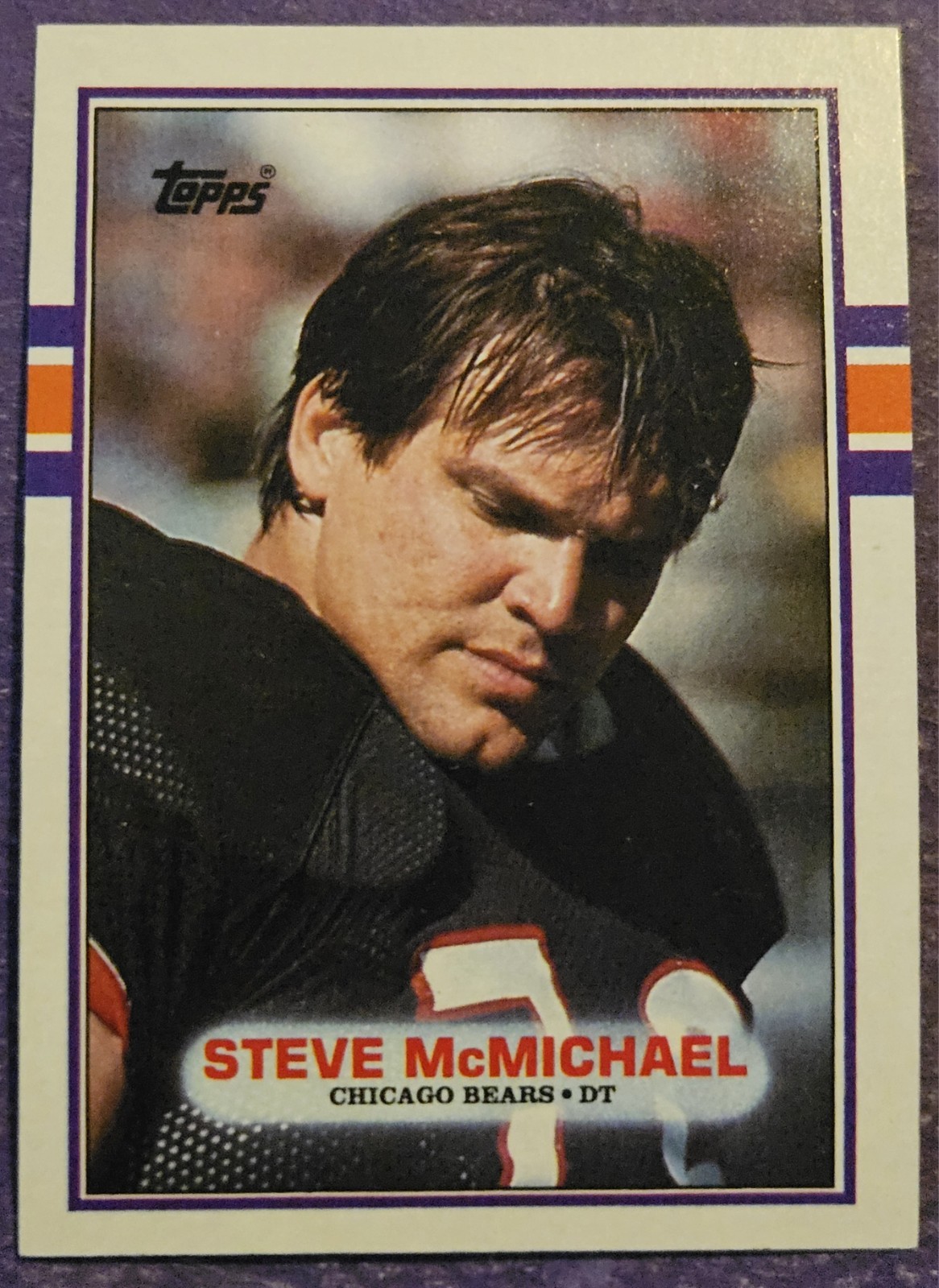 1989 Topps #69 Steve McMichael Football card Chicago Bears! HOF!