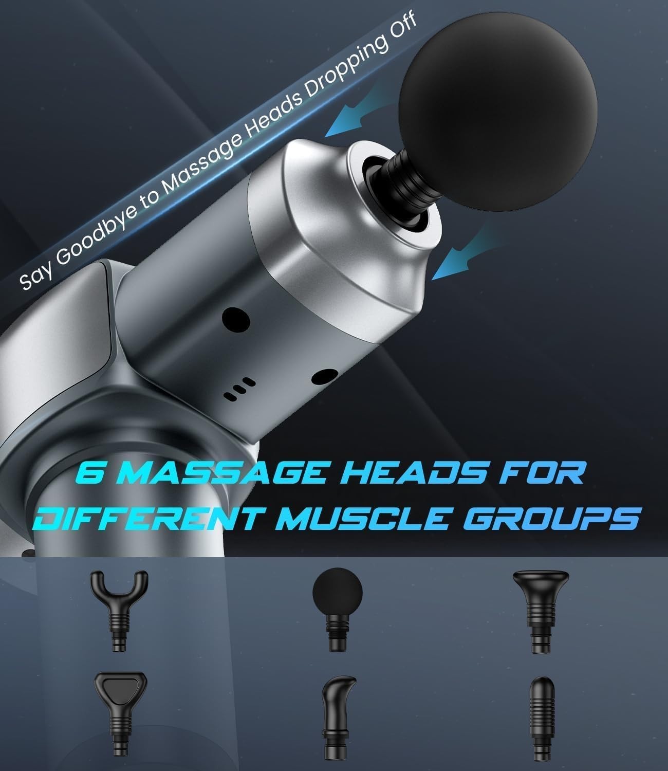 Massage Gun, Deep Tissue Massage Gun for Pain Relief, Handheld Electric Muscle