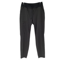 Prana Women's Small Black Drawstring Pull On Tapered Pants Outdoor Hiking J21-5