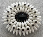 Vintage Unsigned Miriam Haskell Large Milk Glass Brooch 2"