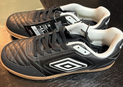 Umbro Indoor Soccer Shoes Mens 9.5 Black White IC Futsal Sneakers New with Tags