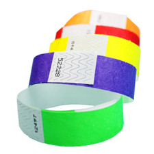25,000 Count Wristbands, Pick Your Color, Tyvek Material, Security Bracelets