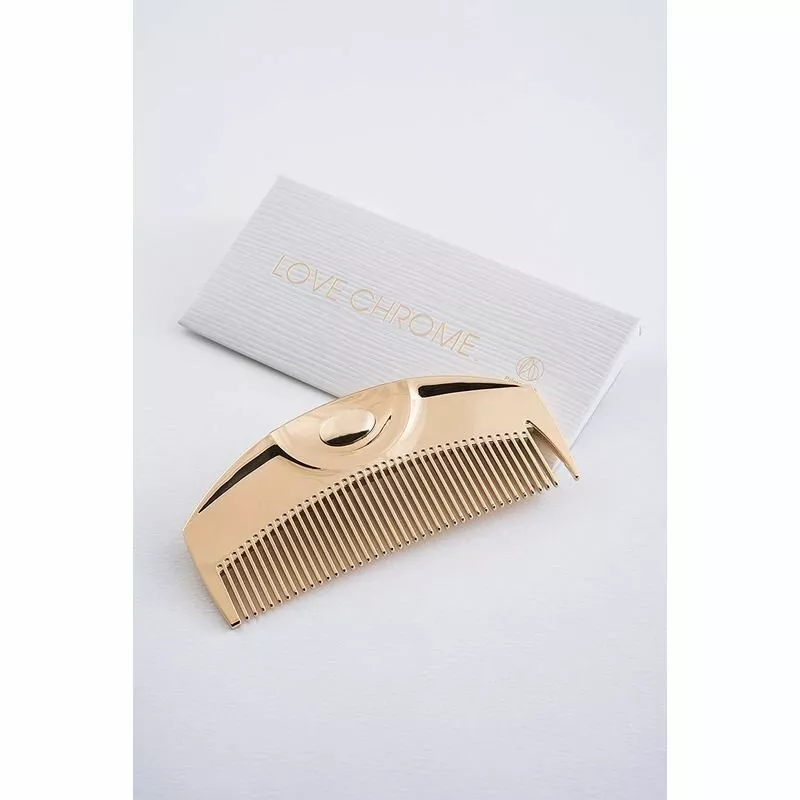 LOVE CHROME TSUKI GOLD K24GP Hair Comb JAPAN Official store purchase prod